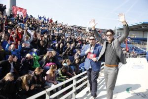 Wethouder Sport, Merijn Snoek opent de regionale finale van Olympic Moves in Haarlem in het Pim Mulier stadion.