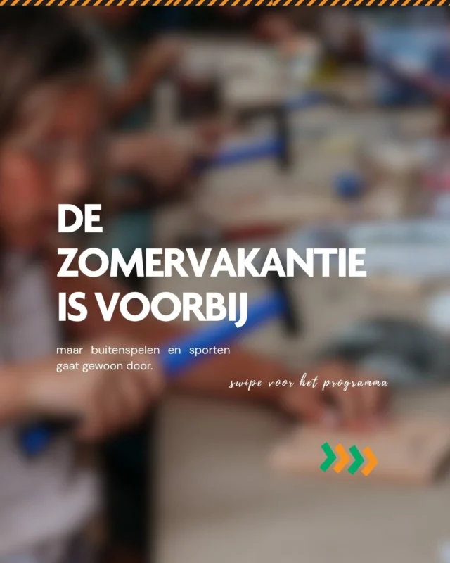 De zomervakantie is voorbij, maar buitenspelen en sporten gaat gewoon door! 💚

Ook na de vakantie staan onze buurtsportcoaches weer klaar met verschillende activiteiten in de wijk. Van sporten en bewegen tot creatieve activiteiten: lekker samen bezig zijn en nieuwe mensen ontmoeten.

📍 Op verschillende locaties in Kennemerland
💚 Deelname is gratis

Swipe door de foto's en ontdek wat er bij jou in de buurt te doen is. 👉

(1-2)